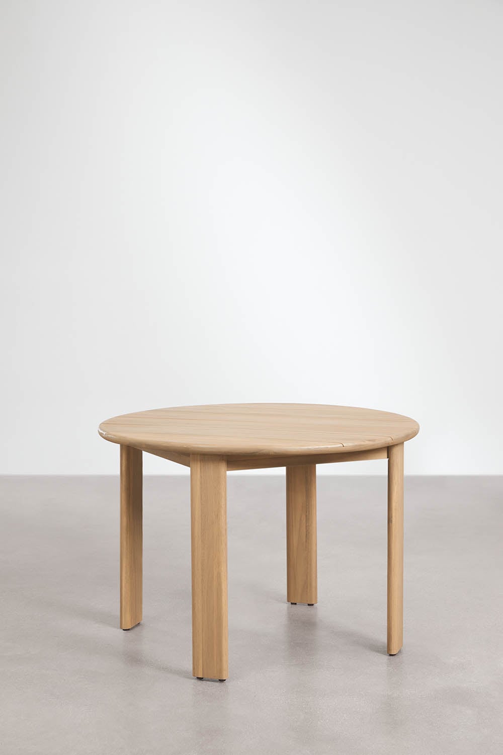 Outdoor set ULENO, round table, 4 chairs, light acacia