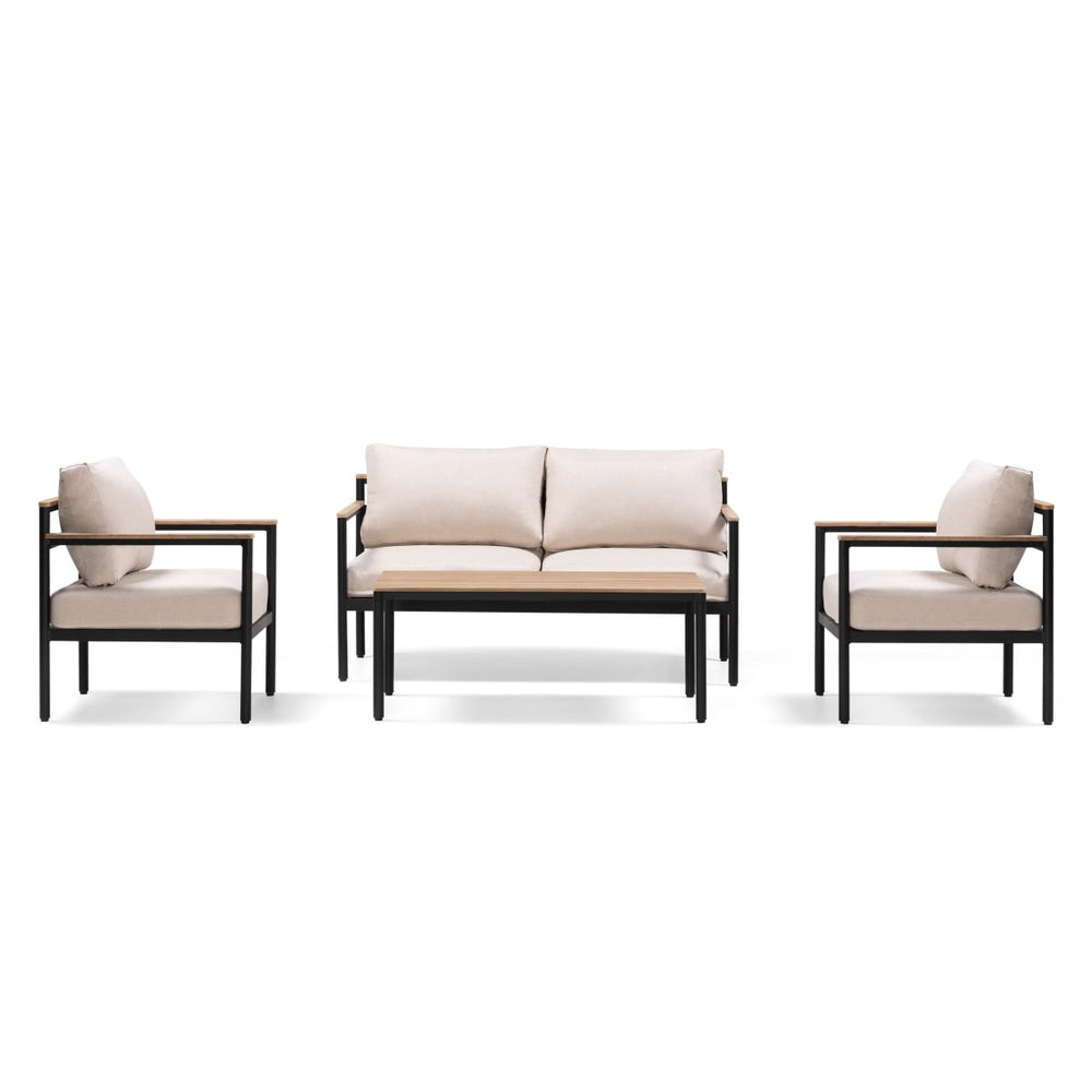 Garden furniture set RIVAGE, aluminium, sand