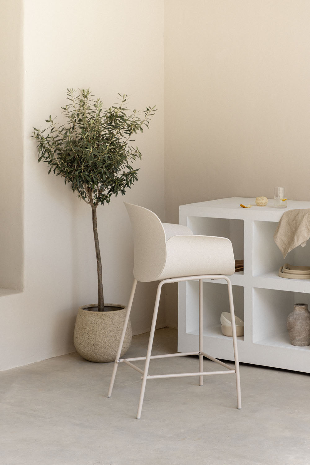 Bar stool BOKA, mocha brown, 75 cm