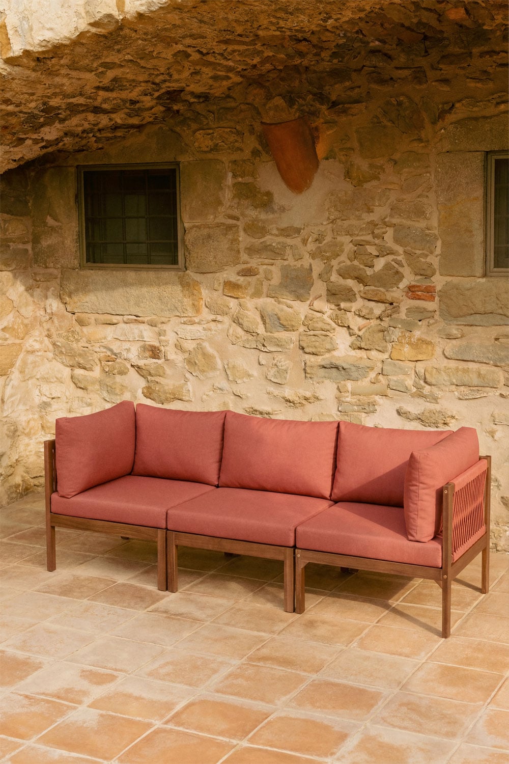 Lauko trivietė sofa PARMA, alyvuogių