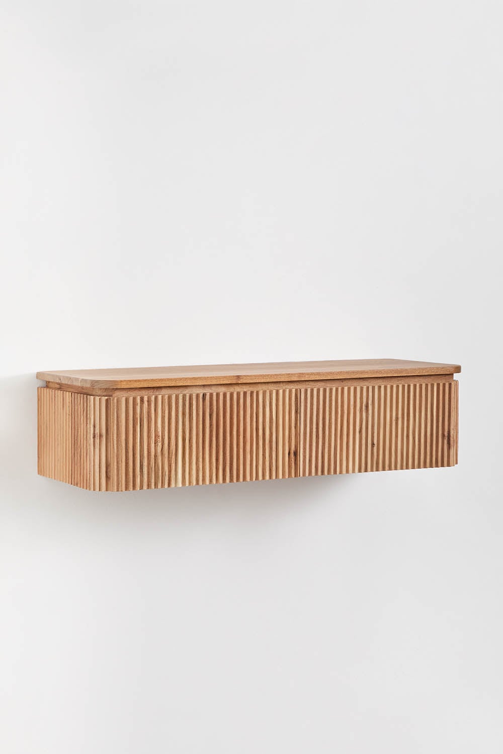 Konsole BIRTA, sienas, 80x30 cm, akācijas koks, rustikāla
