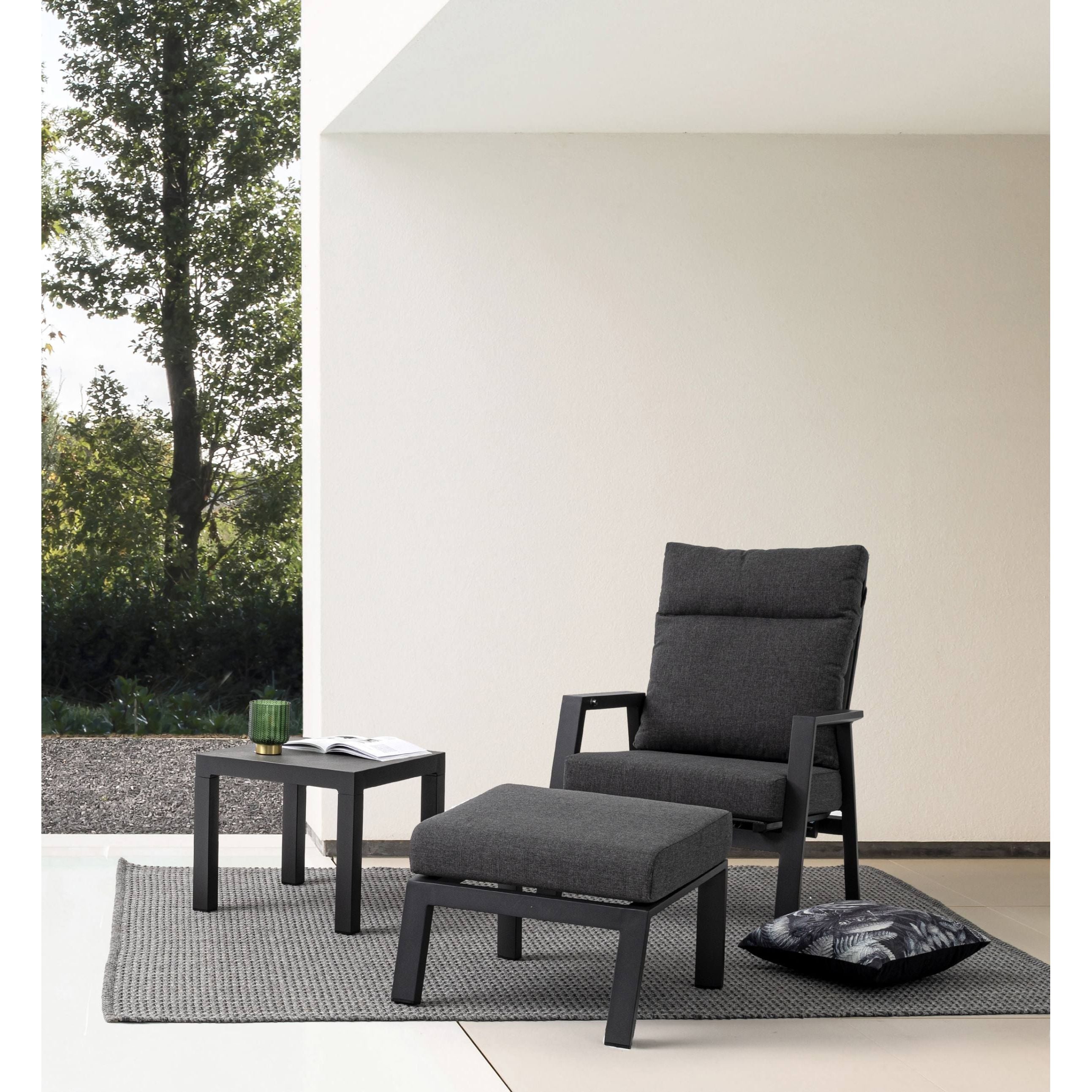 KLEDI outdoor footstool, dark gray