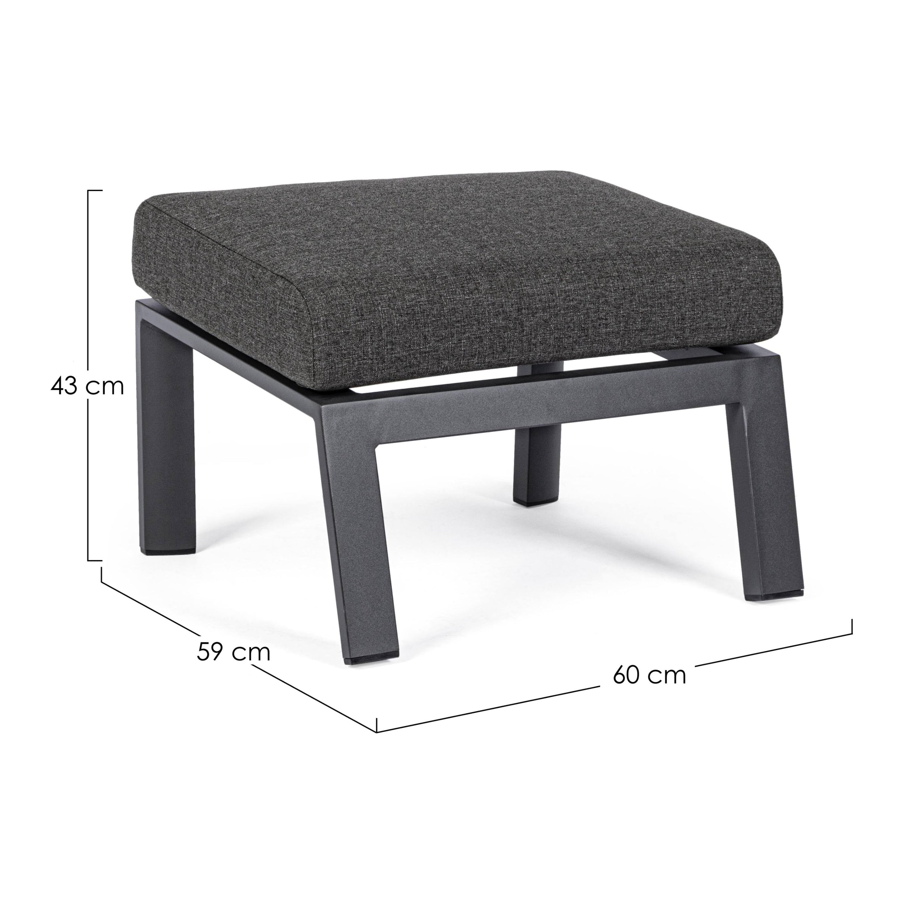 KLEDI outdoor footstool, dark gray