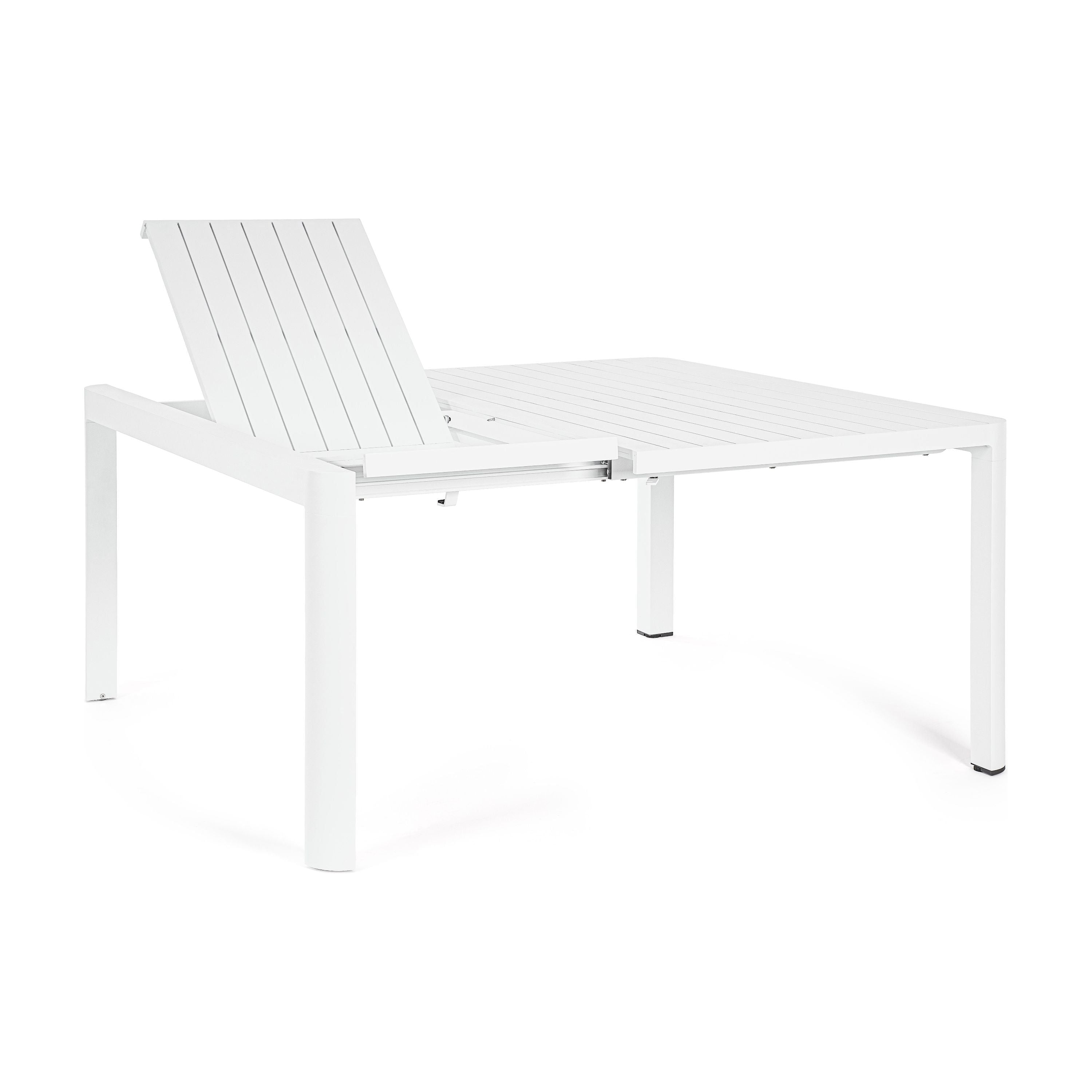 KIPLIN extendable outdoor dining table, 149-97x149cm, white