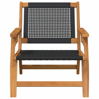 Juodos sodo kėdės 2 vnt 76x67x73.5 cm tvirta akacijos mediena - Namų Idėja