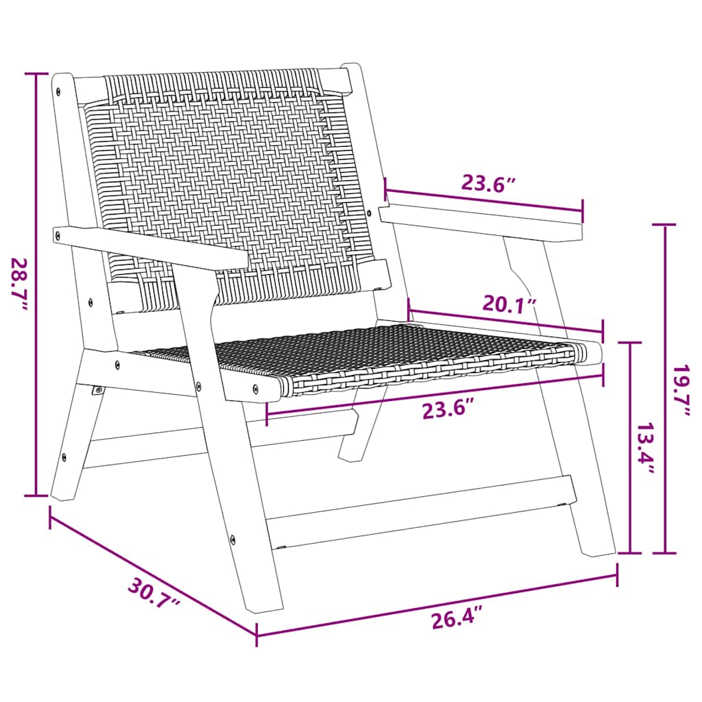 Juodos sodo kėdės 2 vnt 76x67x73.5 cm tvirta akacijos mediena - Namų Idėja