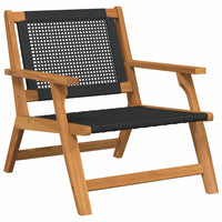 Juodos sodo kėdės 2 vnt 76x67x73.5 cm tvirta akacijos mediena - Namų Idėja