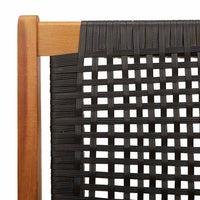Juodos sodo kėdės 2 vnt 76x67x73.5 cm tvirta akacijos mediena - Namų Idėja
