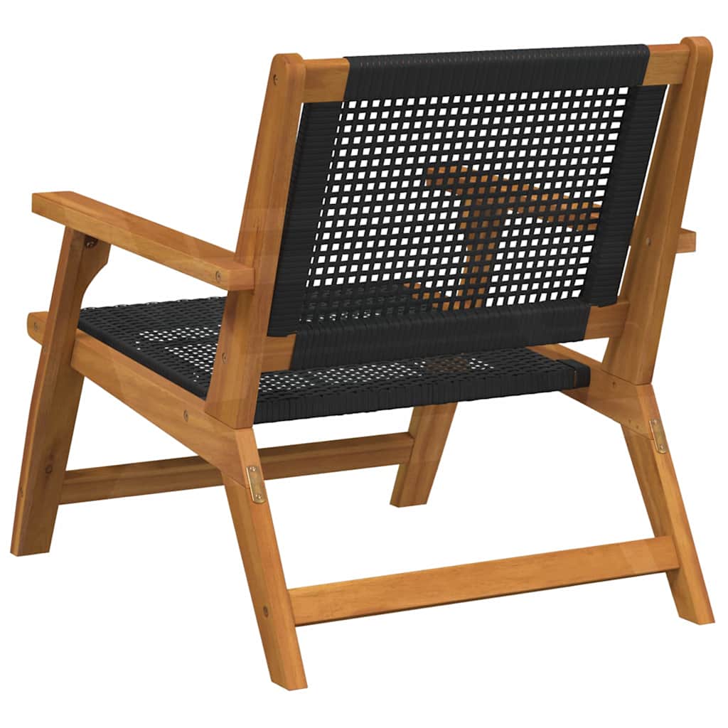 Juodos sodo kėdės 2 vnt 76x67x73.5 cm tvirta akacijos mediena - Namų Idėja