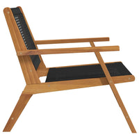 Juodos sodo kėdės 2 vnt 76x67x73.5 cm tvirta akacijos mediena - Namų Idėja