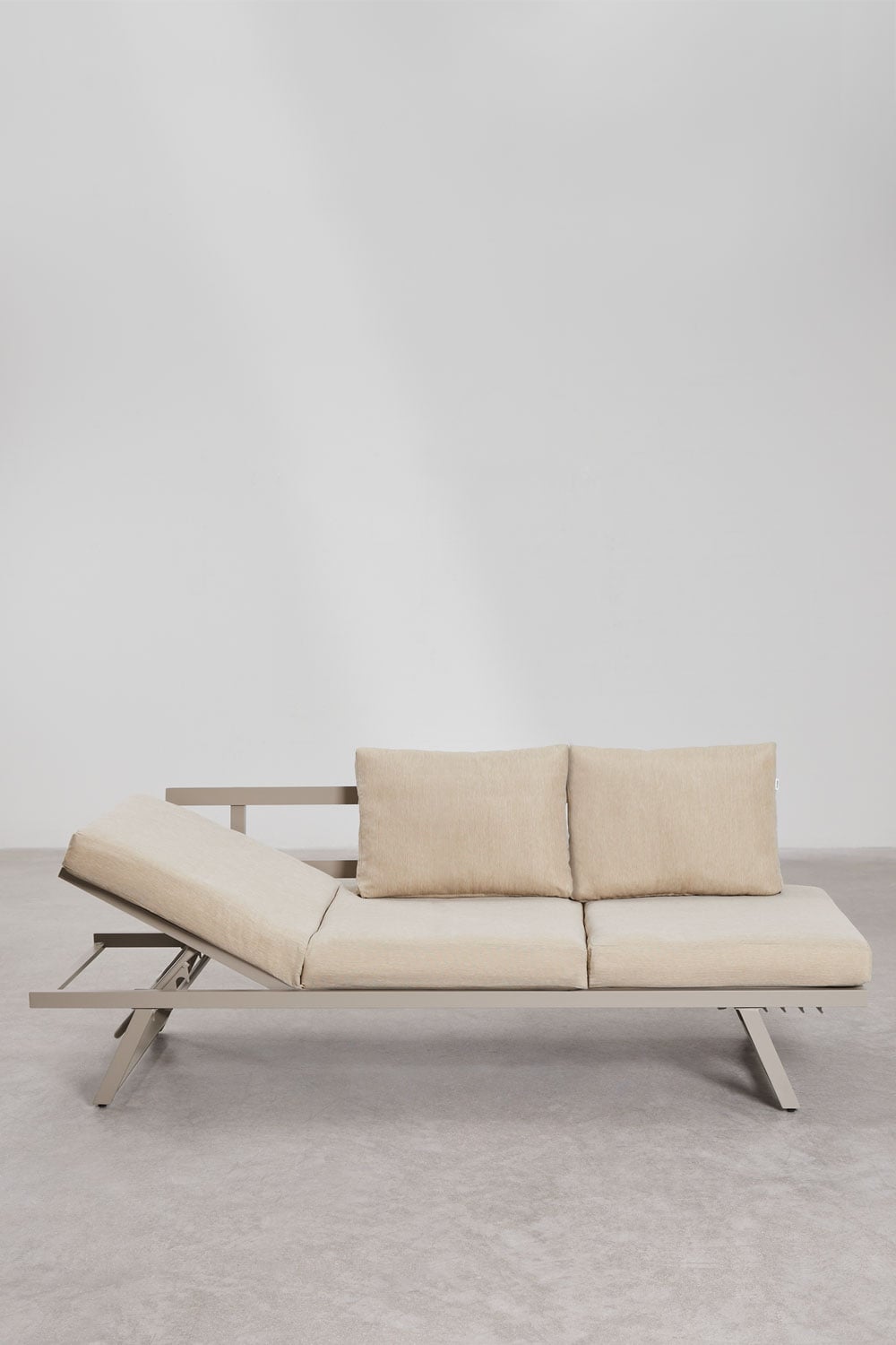 Sofa TRIVIA, trivietė, kreminė ir mokos ruda