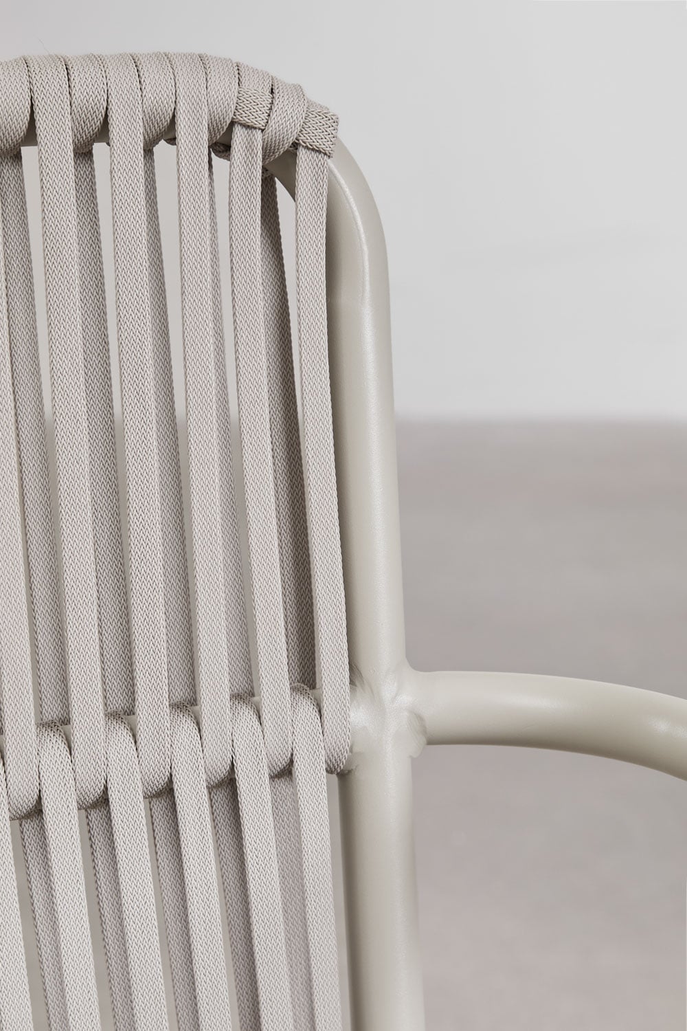 Stackable outdoor chair FLORA, Light grey