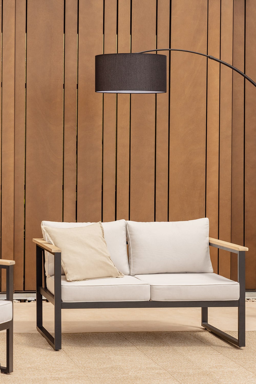 Sofa ALCANTO, two-seater, black