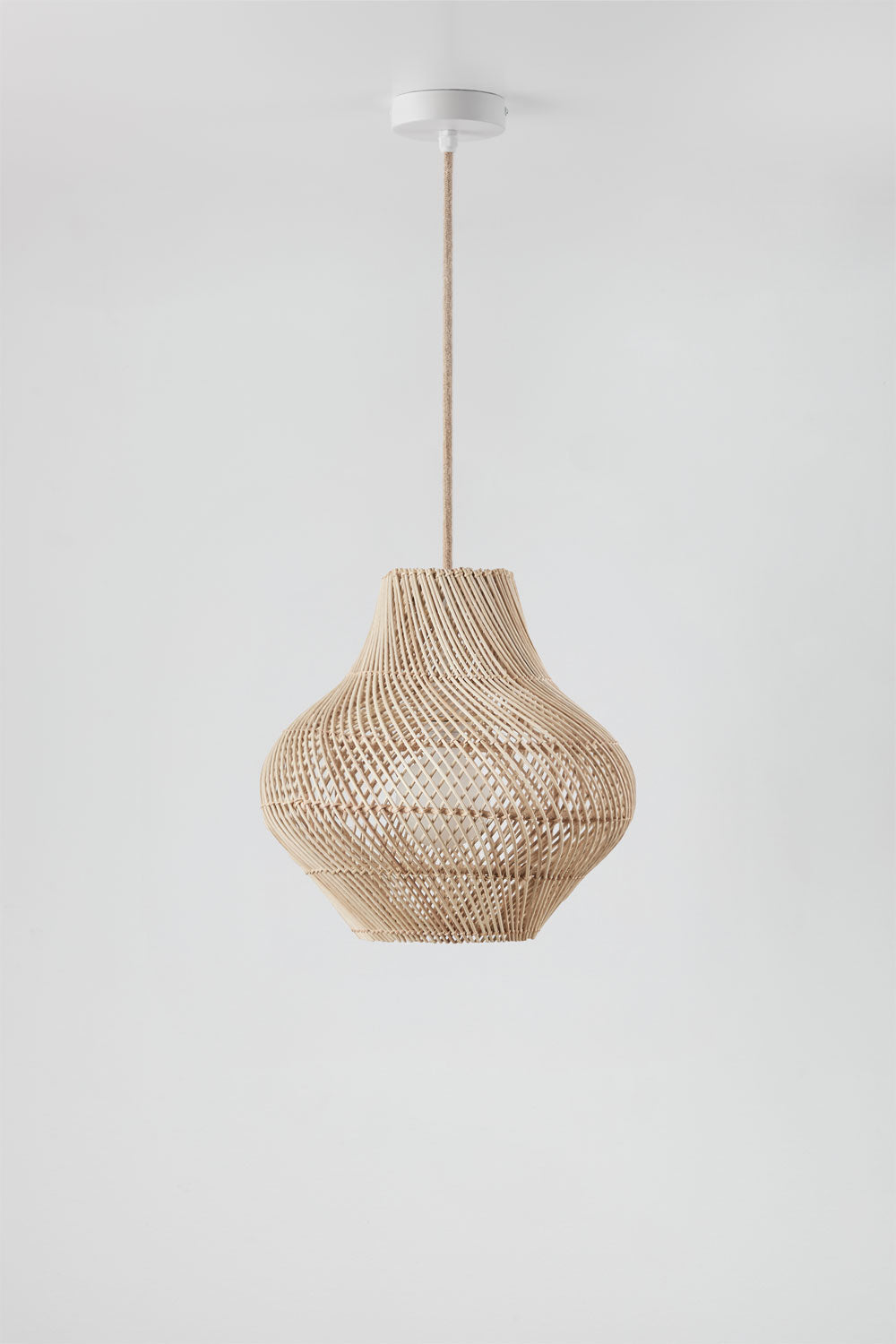 Lamp FIBRANO, natural and white, 35 cm