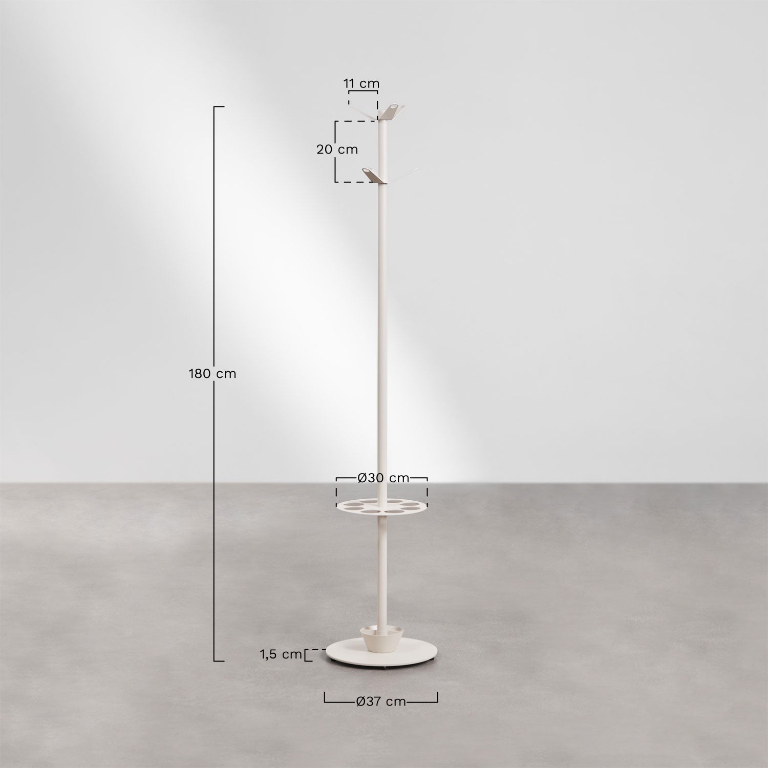 Pakaramais ERNESTINE, ar lietussargu turētāju, dzelzs, 180 cm