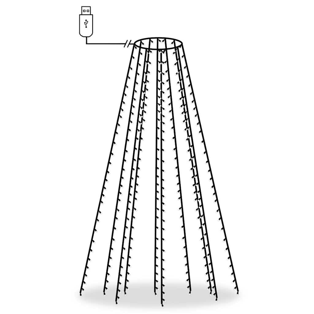 Kalėdinė girlianda eglutei - tinklas su 300 LED lempučių, 300cm - Namų Idėja