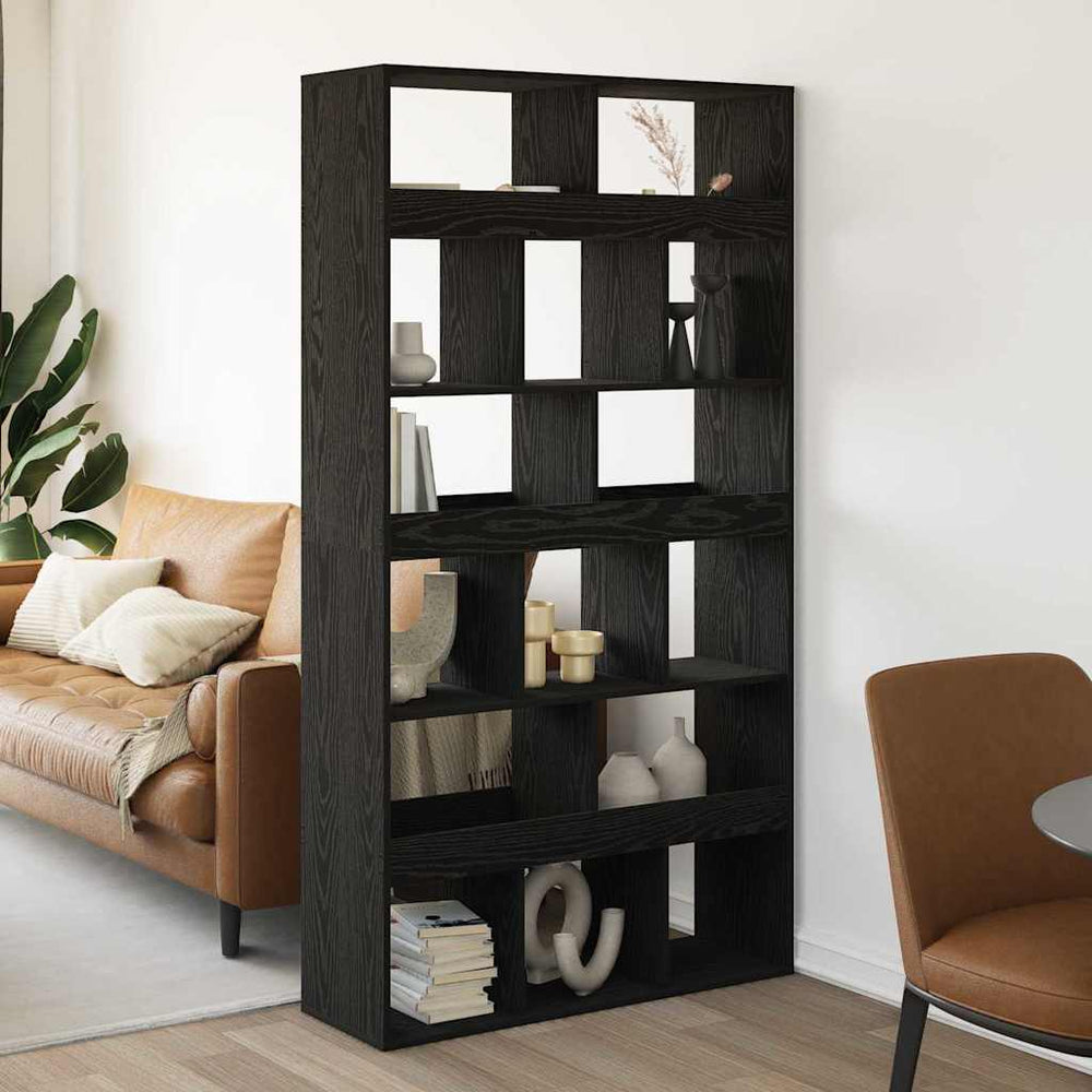 Kambario pertvara 2 vnt Juoda ąžuolo 100x33x187,5 cm Inžinerinė mediena - Namų Idėja