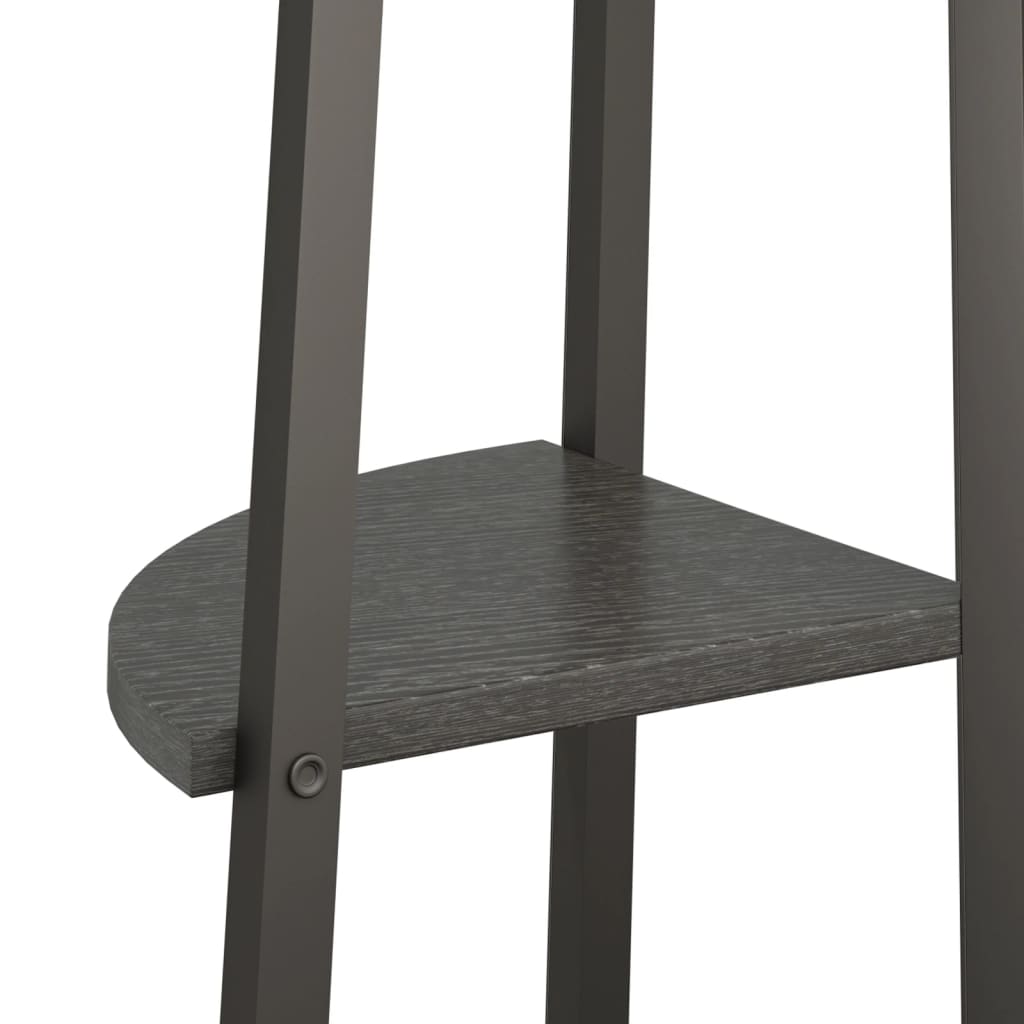 Kampinė lentyna, 3 pakopų, juodos spalvos, 45,5x31,5x120cm - Namų Idėja