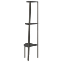 Kampinė lentyna, 3 pakopų, juodos spalvos, 45,5x31,5x120cm - Namų Idėja