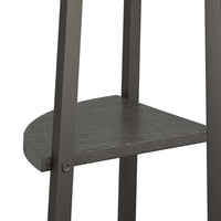 Kampinė lentyna, 4 pakopų, juodos spalvos, 45,5x31,5x150cm - Namų Idėja