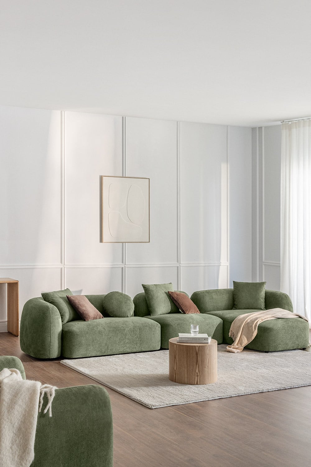 Corner modular sofa LUCIA, right, grey