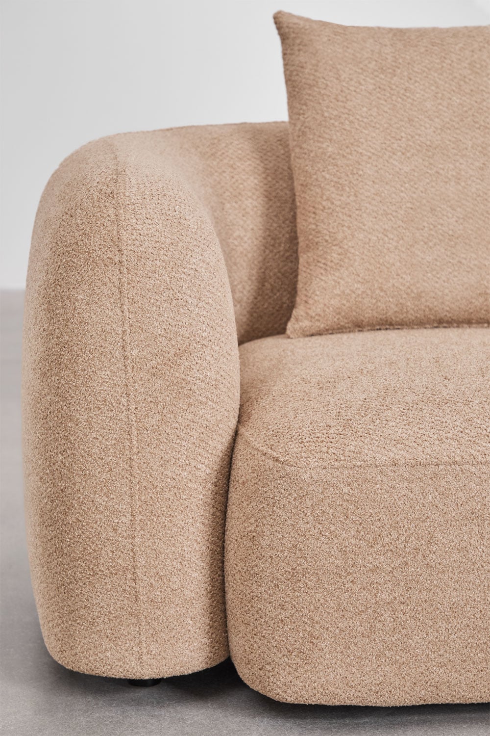 Corner modular sofa LUCIA, right, brown
