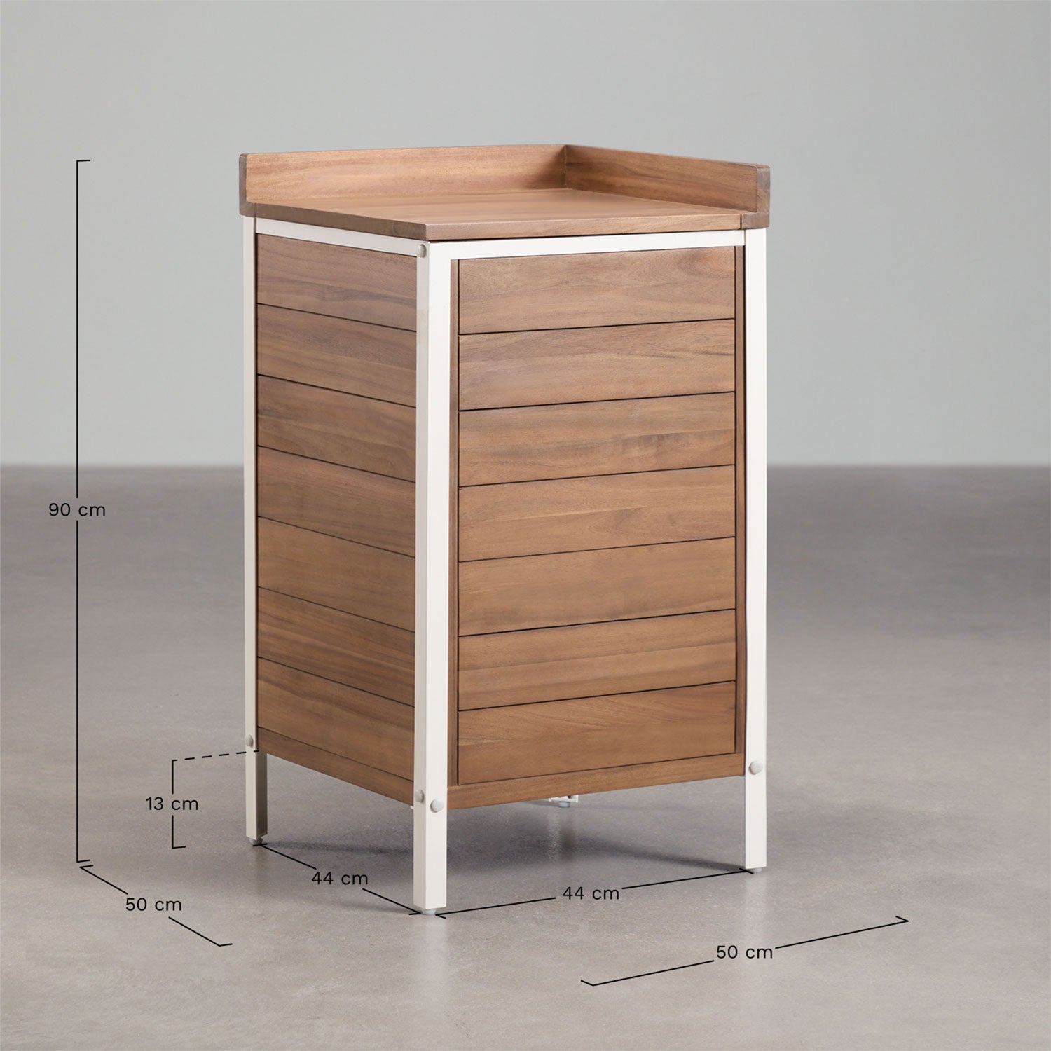 Corner module CULINARO, acacia wood