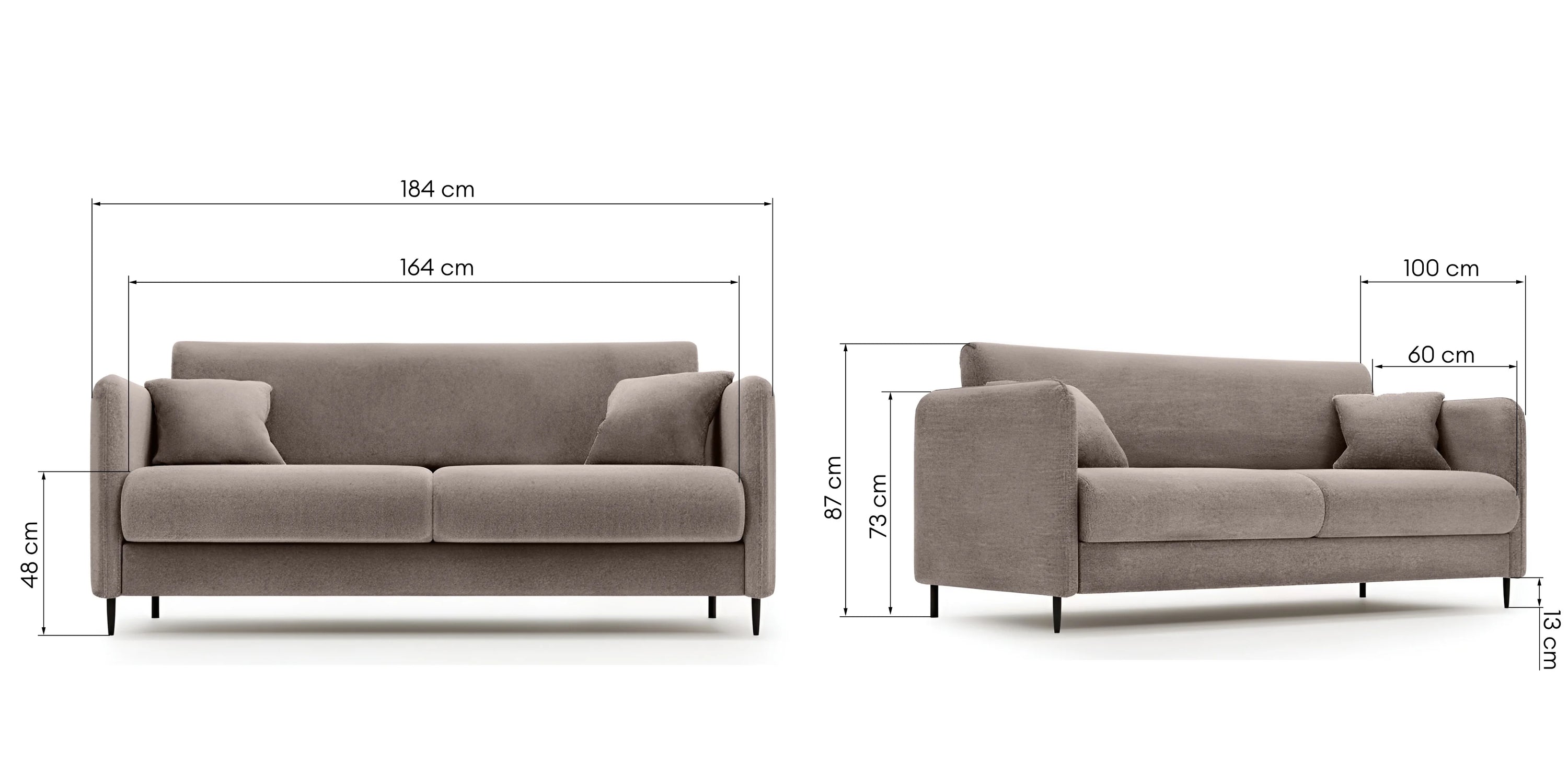 Sofa-lova SKY ONE, rusva