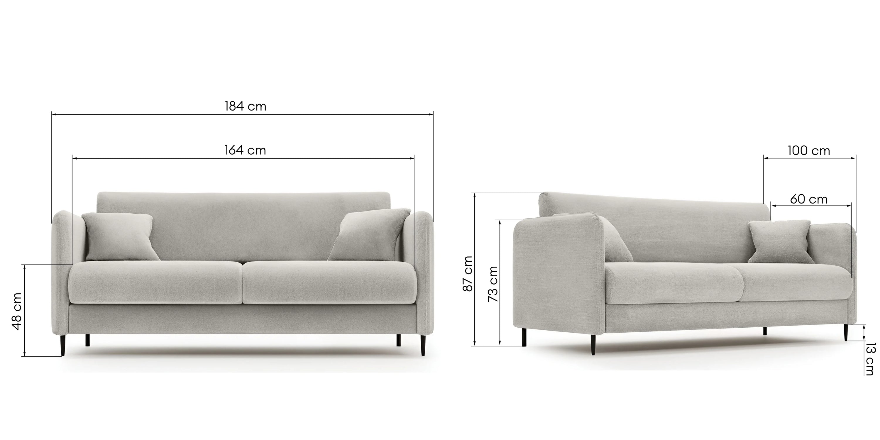 Sofa-lova SKY ONE, pilka