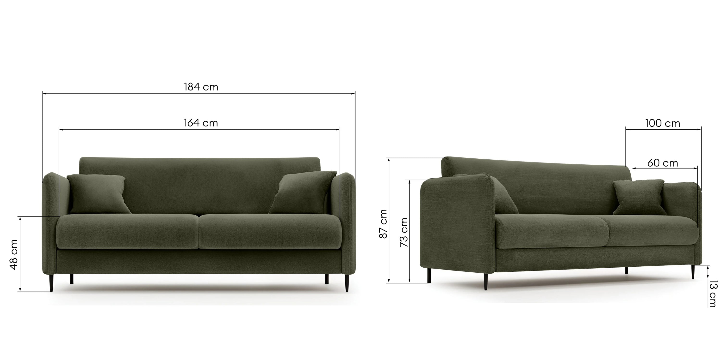 Sofa-lova SKY ONE, žalia