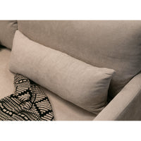 Sofa-lova EDENA, šviesiai smėlinė, Wind – atviros lentynos