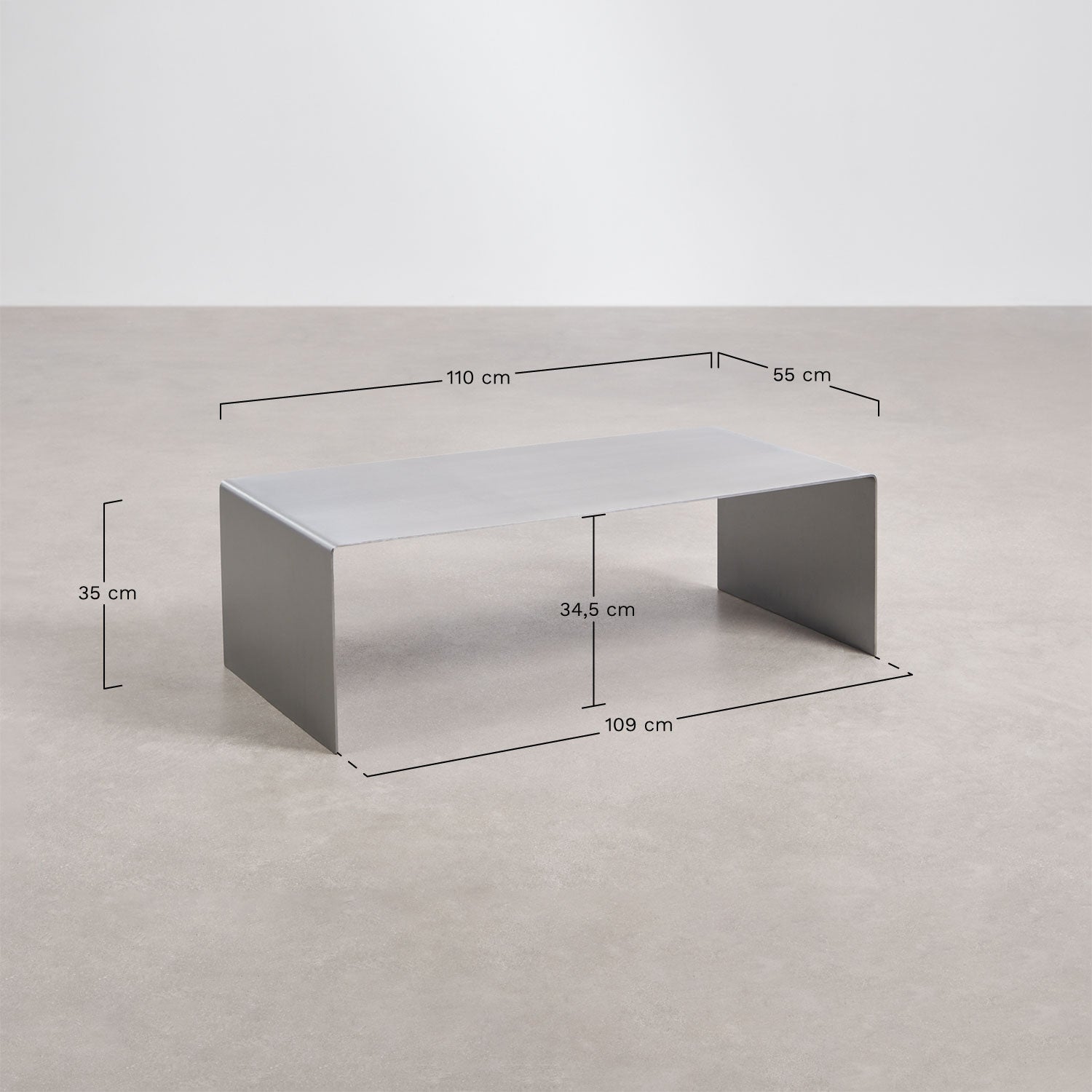 Kavos staliukas ARVOURA 110x55 cm, metalas