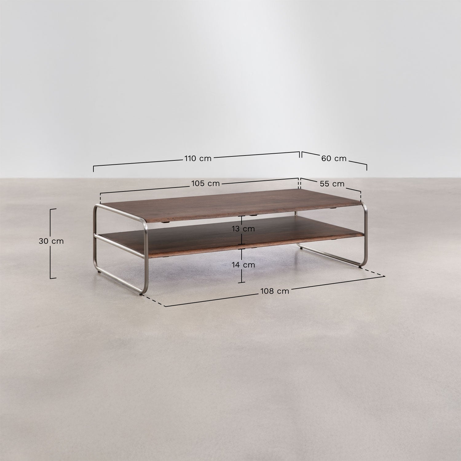 Kavos staliukas CARLINA, 110×60 cm