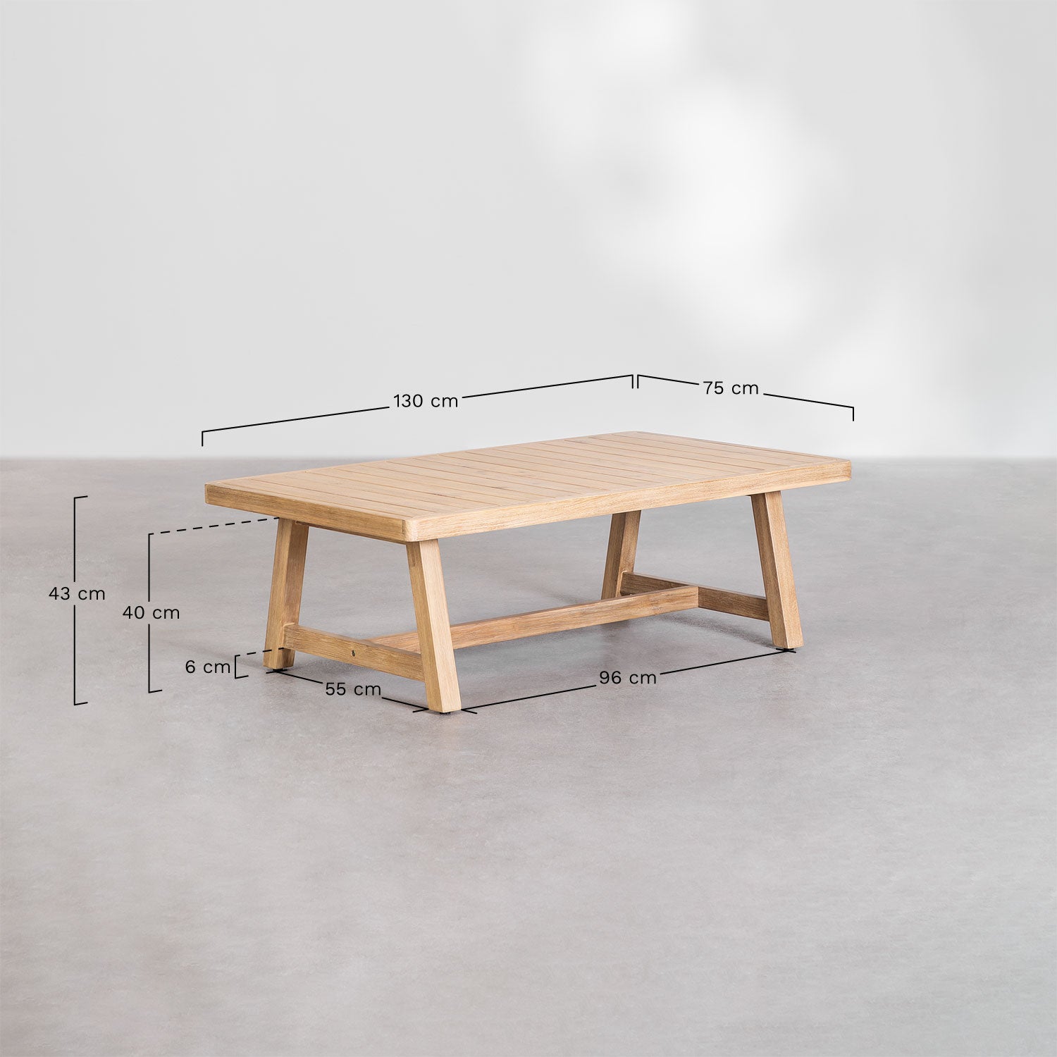 Coffee table DEXTER, 130x75 cm, rustic brown