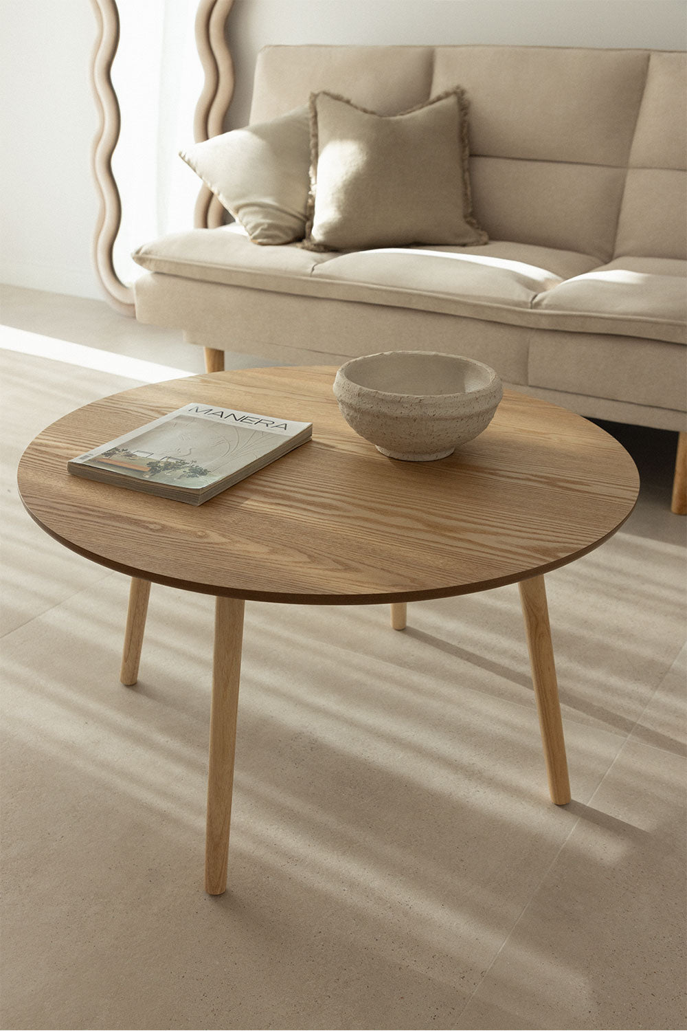 Coffee table DOLKA, oak+MDF