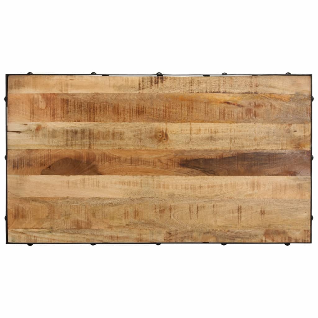 Kavos staliukas su ratukais, 100x55x26cm, mango masyvas - Namų Idėja