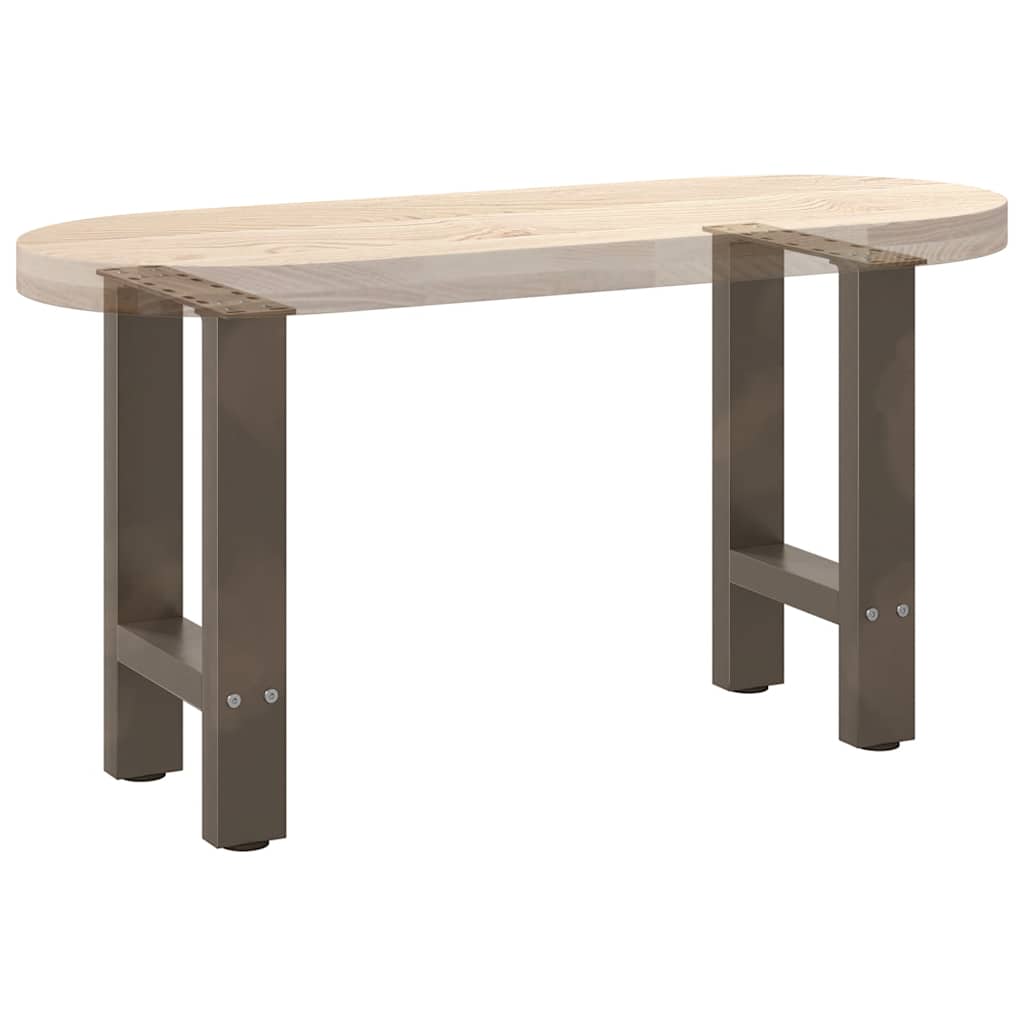 Kavos staliuko kojelės, 2 vnt., 28 x (42 - 43) cm, natūralus plienas - Namų Idėja