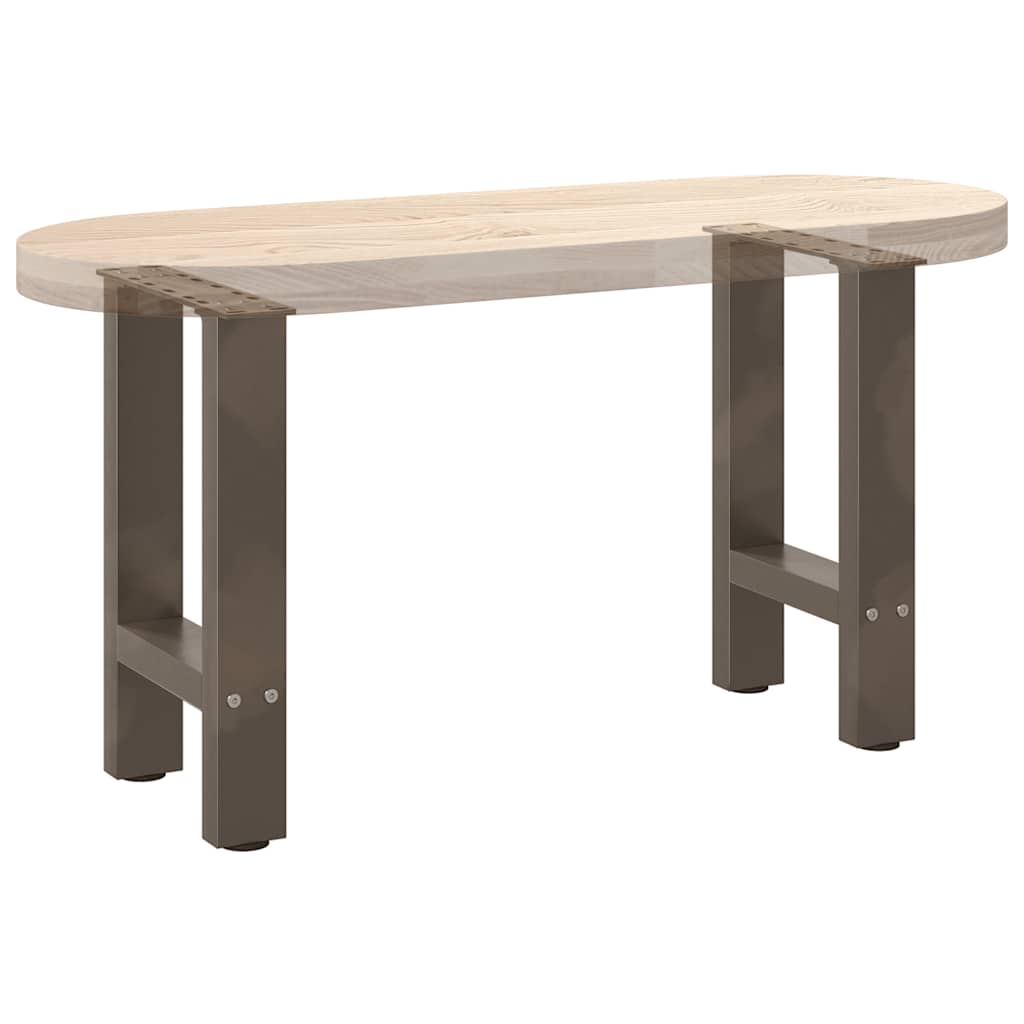 Kavos staliuko kojelės, 2 vnt., 38x(42 - 43) cm, natūralus plienas - Namų Idėja