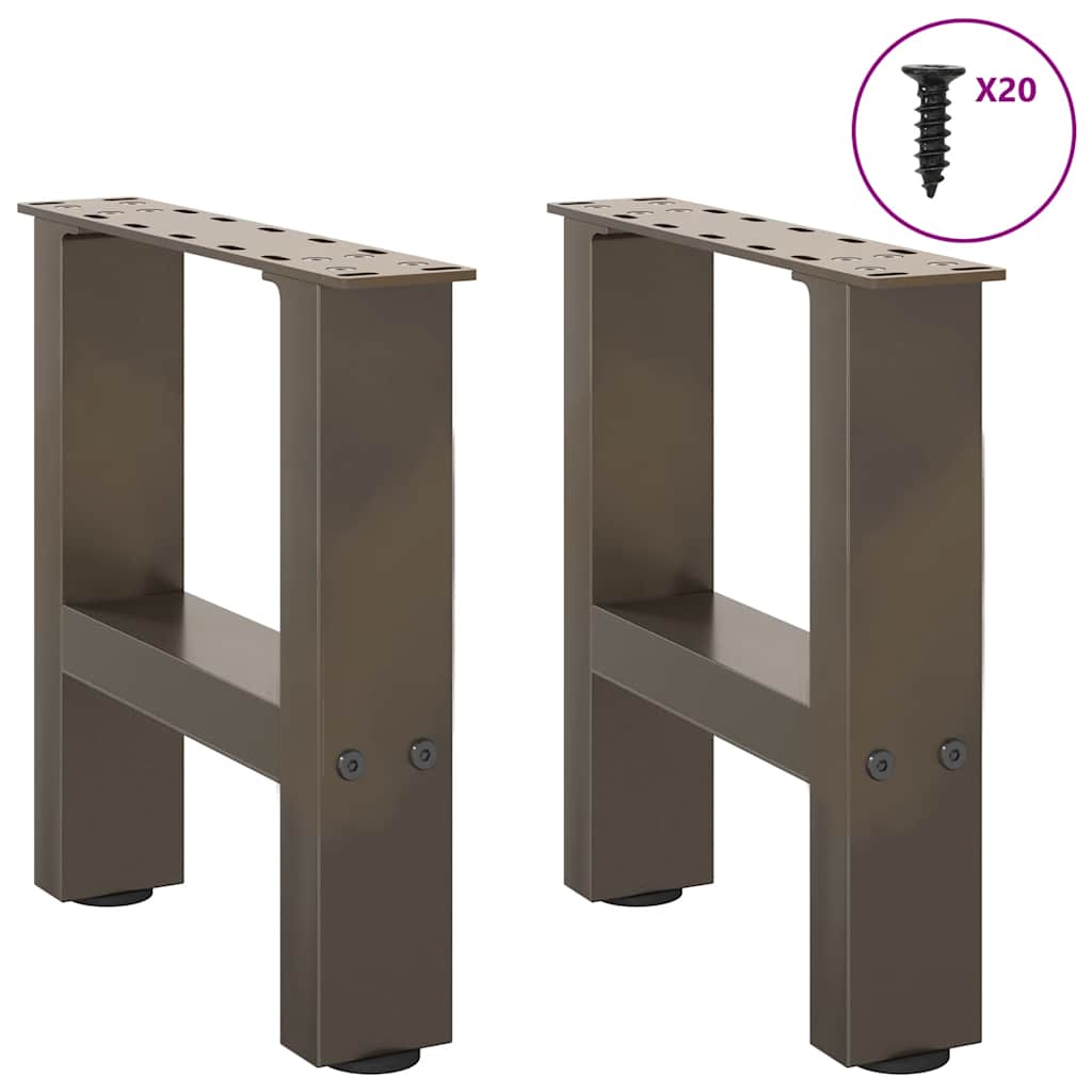 Kavos staliuko kojelės, 2 vnt., 40 x (30 - 31) cm, natūralus plienas - Namų Idėja