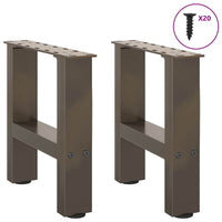 Kavos staliuko kojelės, 2 vnt., 40 x (30 - 31) cm, natūralus plienas - Namų Idėja