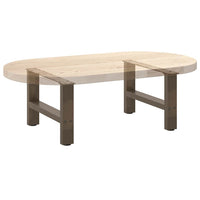 Kavos staliuko kojelės, 2 vnt., 50x(30 - 31) cm, natūralus plienas - Namų Idėja