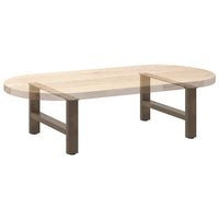 Kavos staliuko kojelės, 2 vnt., 60x(30 - 31) cm, natūralus plienas - Namų Idėja
