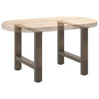 Kavos staliuko kojelės, 2 vnt., 60x(42 - 43) cm, natūralus plienas - Namų Idėja