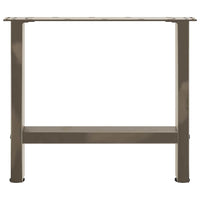 Kavos staliuko kojelės, 2 vnt., 60x(42 - 43) cm, natūralus plienas - Namų Idėja