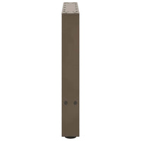 Kavos staliuko kojelės, 2 vnt., 60x(42 - 43) cm, natūralus plienas - Namų Idėja