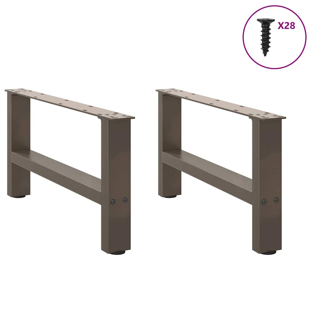 Kavos staliuko kojelės, 2 vnt., 70x(30 - 31) cm, natūralus plienas - Namų Idėja