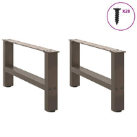 Kavos staliuko kojelės, 2 vnt., 70x(30 - 31) cm, natūralus plienas - Namų Idėja