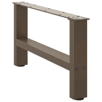 Kavos staliuko kojelės, 2 vnt., 70x(30 - 31) cm, natūralus plienas - Namų Idėja