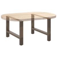 Kavos staliuko kojelės, 2 vnt., 70x(42 - 43) cm, natūralus plienas - Namų Idėja
