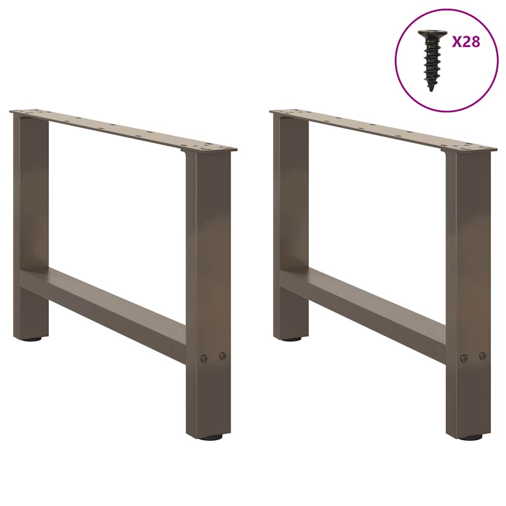 Kavos staliuko kojelės, 2 vnt., 70x(42 - 43) cm, natūralus plienas - Namų Idėja